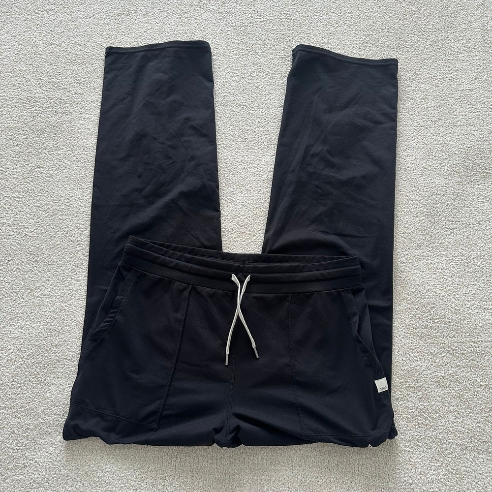 Vuori Women's Halo Wide Leg Pant size Large in Black